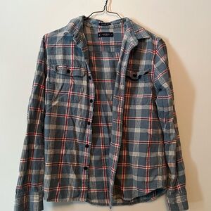100% Cotton Lucky Brand Blue and Red Checkered Shirt